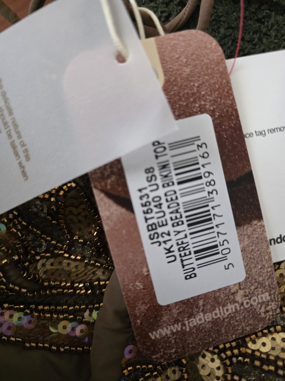 Alula Embellished Butterfly Bikini Top - Picture 4 of 5